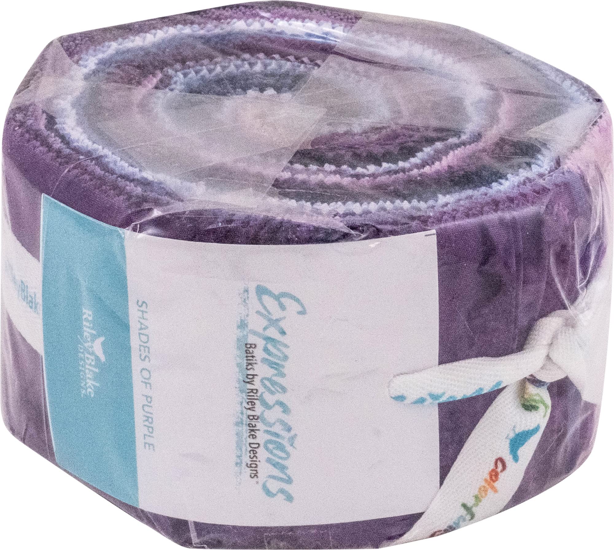 Batiks Expressions Shades of Purple 40 2.5-inch Strips Jelly Roll Riley Blake RP-SHDPUR-40