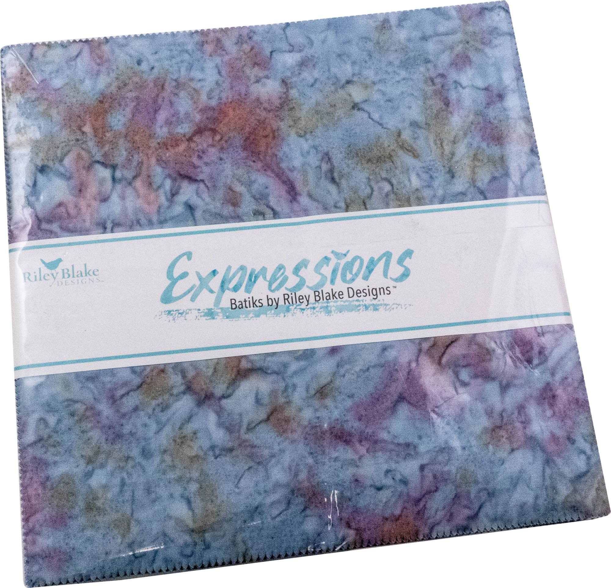 Batiks Expressions Shades of Blue 10" Stacker 42 10-inch Squares Layer Cake Riley Blake 10-SHDBL-42