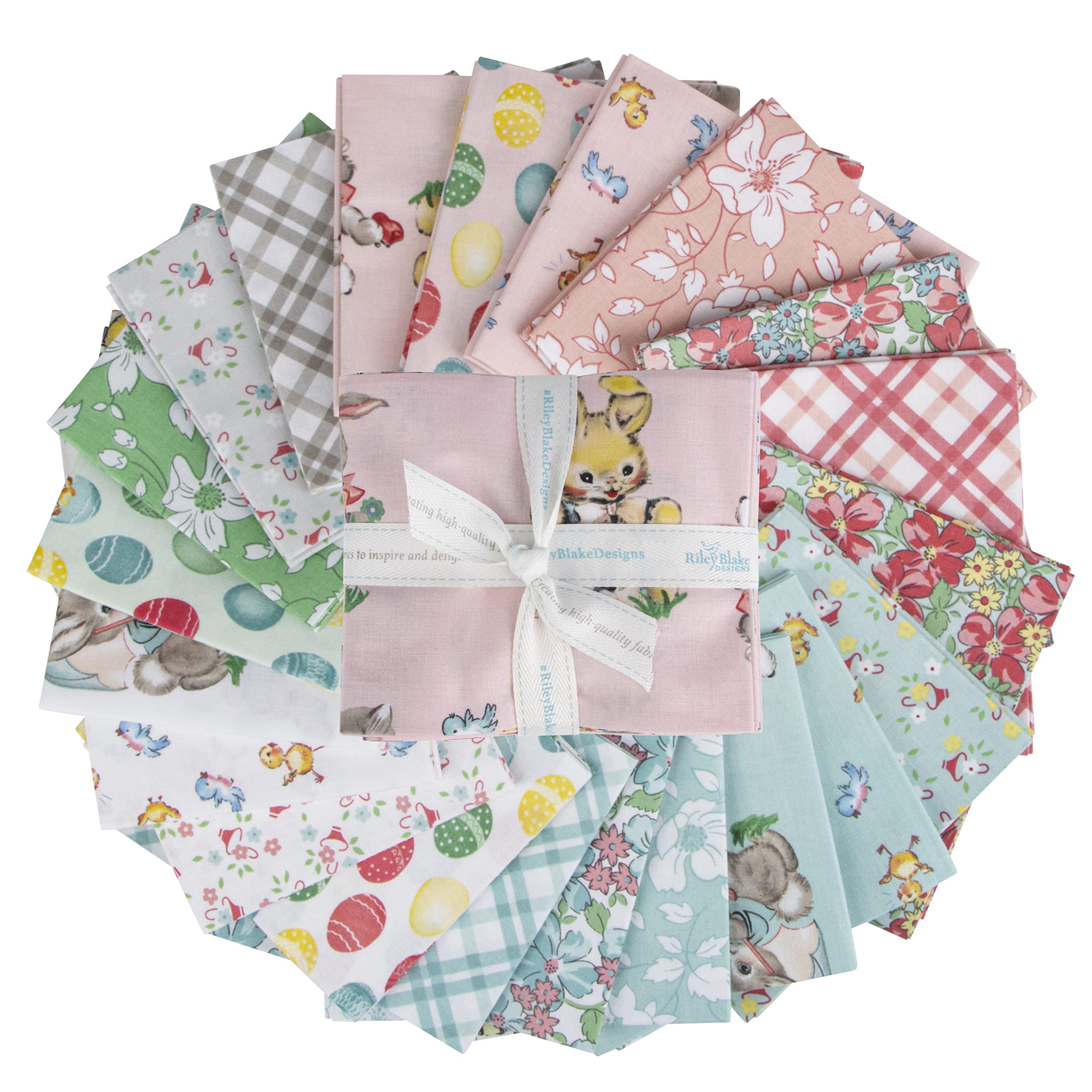 Riley Blake Easter Parade Fat Quarter Bundles 21Pcs Multi