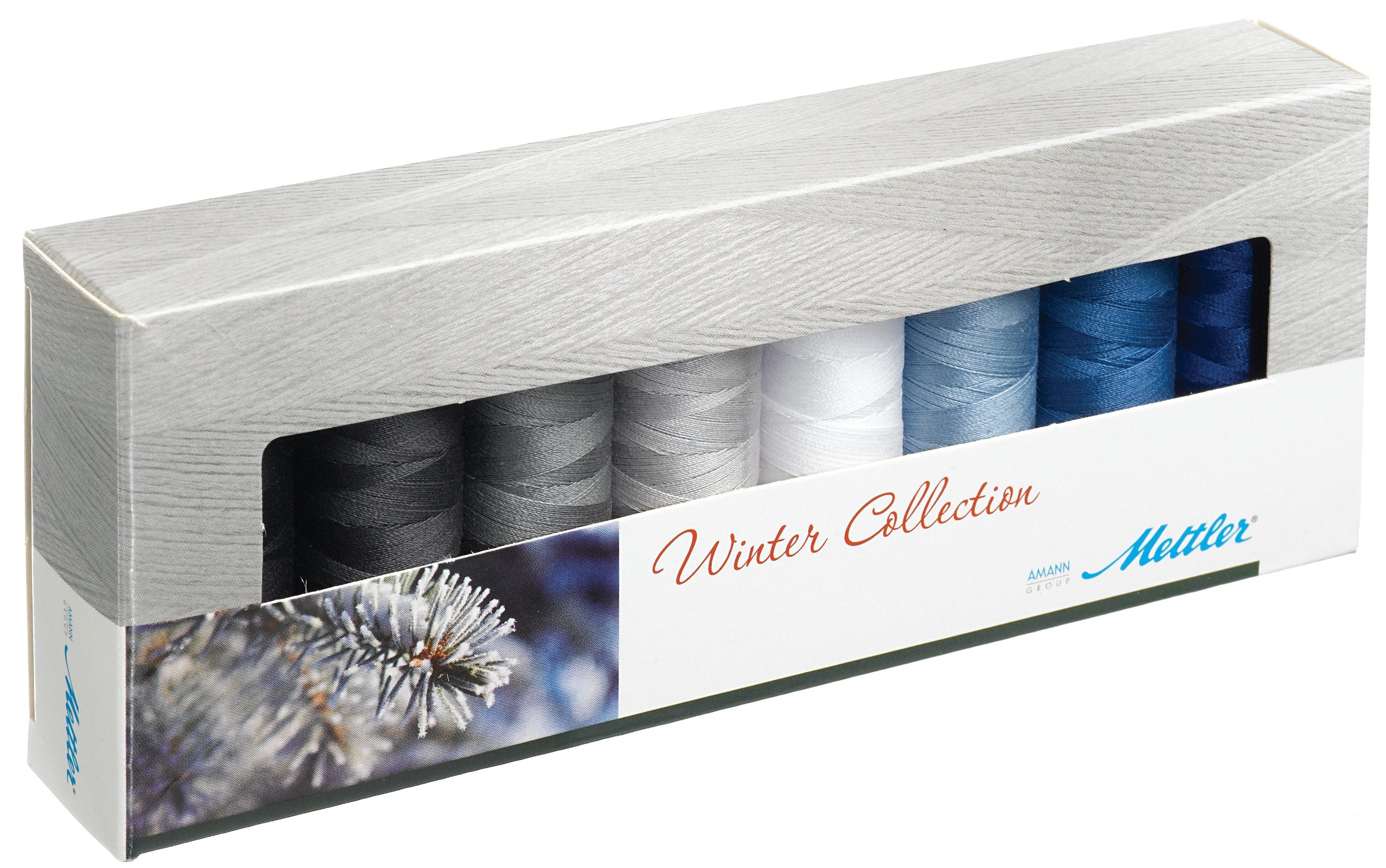 Mettler Silk-Finish Spools Winter Cotton Thread (Set of 8), 1500 yd/1372m