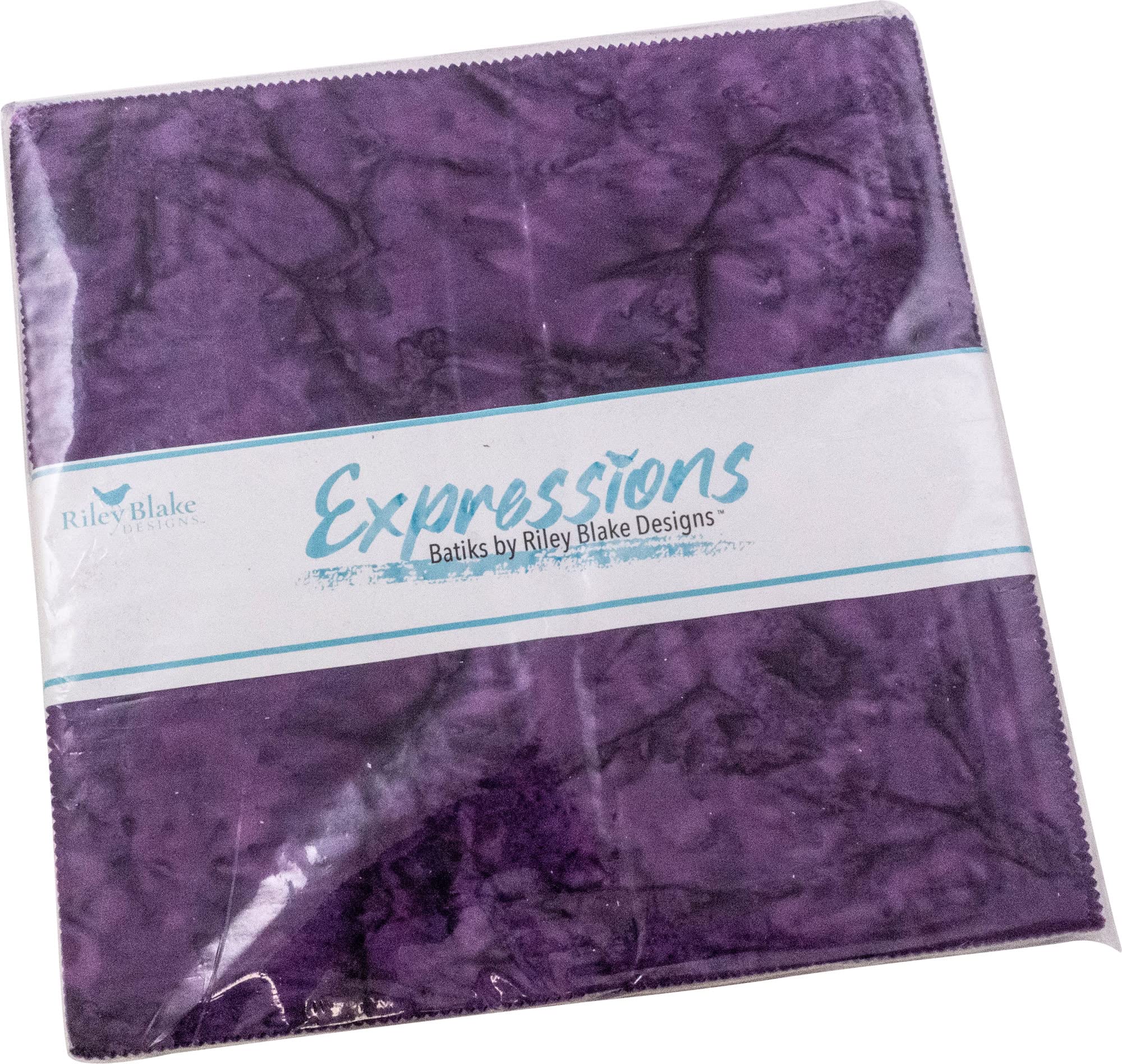 Batiks Expressions Shades of Purple 10" Stacker 42 10-inch Squares Riley Blake 10-SHDPUR-42