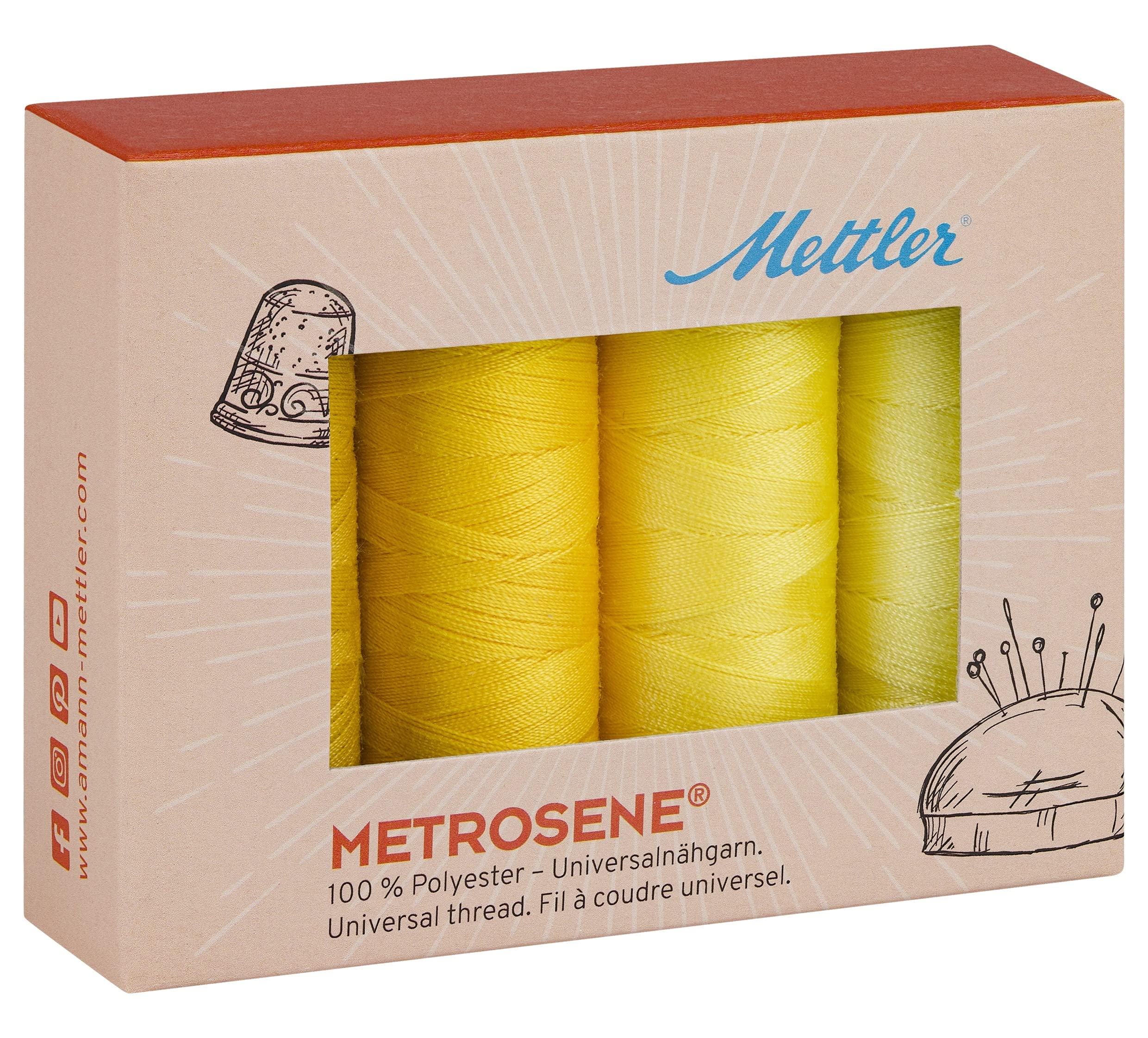 Mettler Metrosene 4 Spool Thread Set Sun ME49161-SN, Multiple