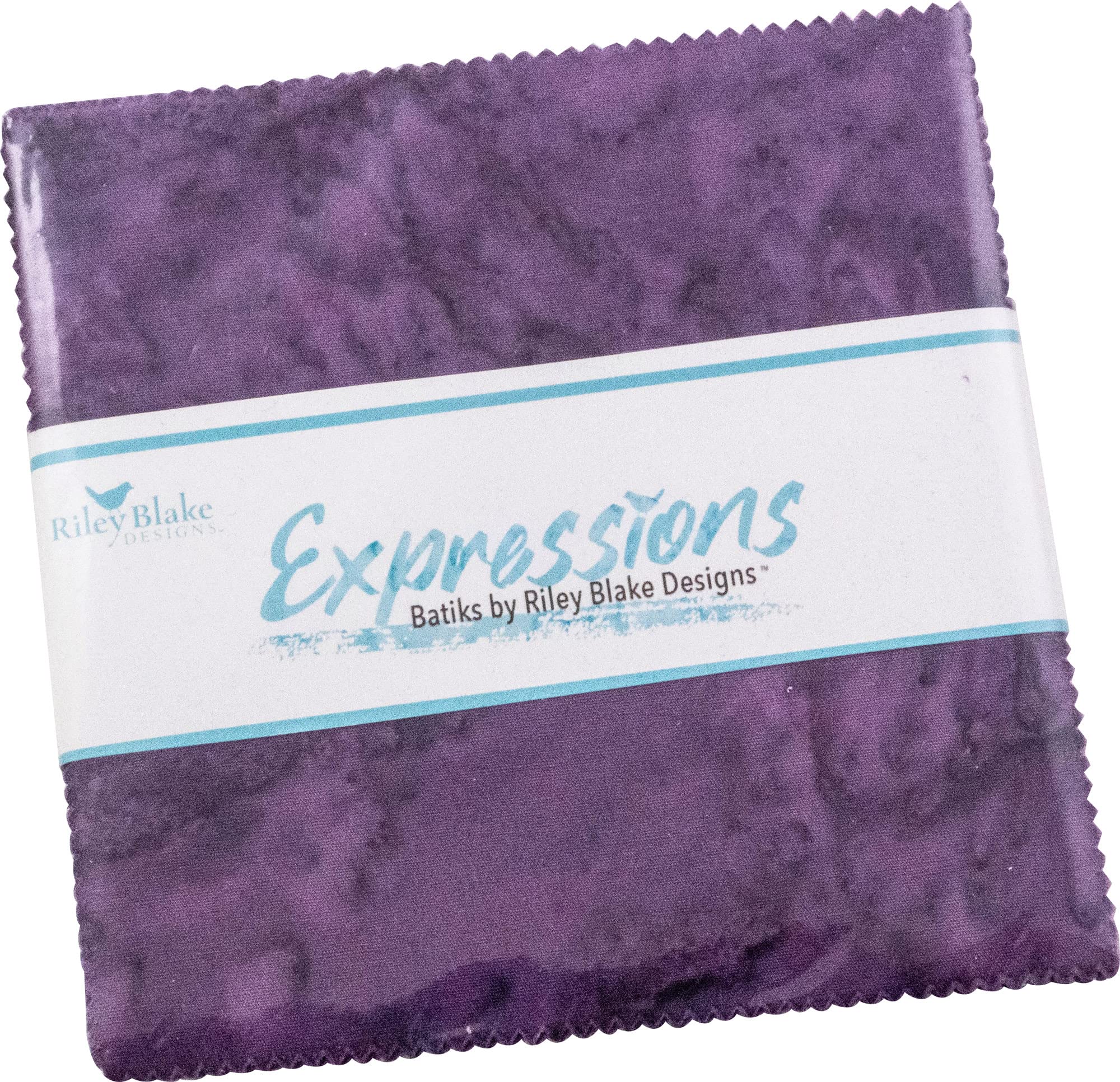 Batiks Expressions Shades of Purple 5" Stacker 42 5-inch Squares Charm Pack Riley Blake 5-SHDPUR-42