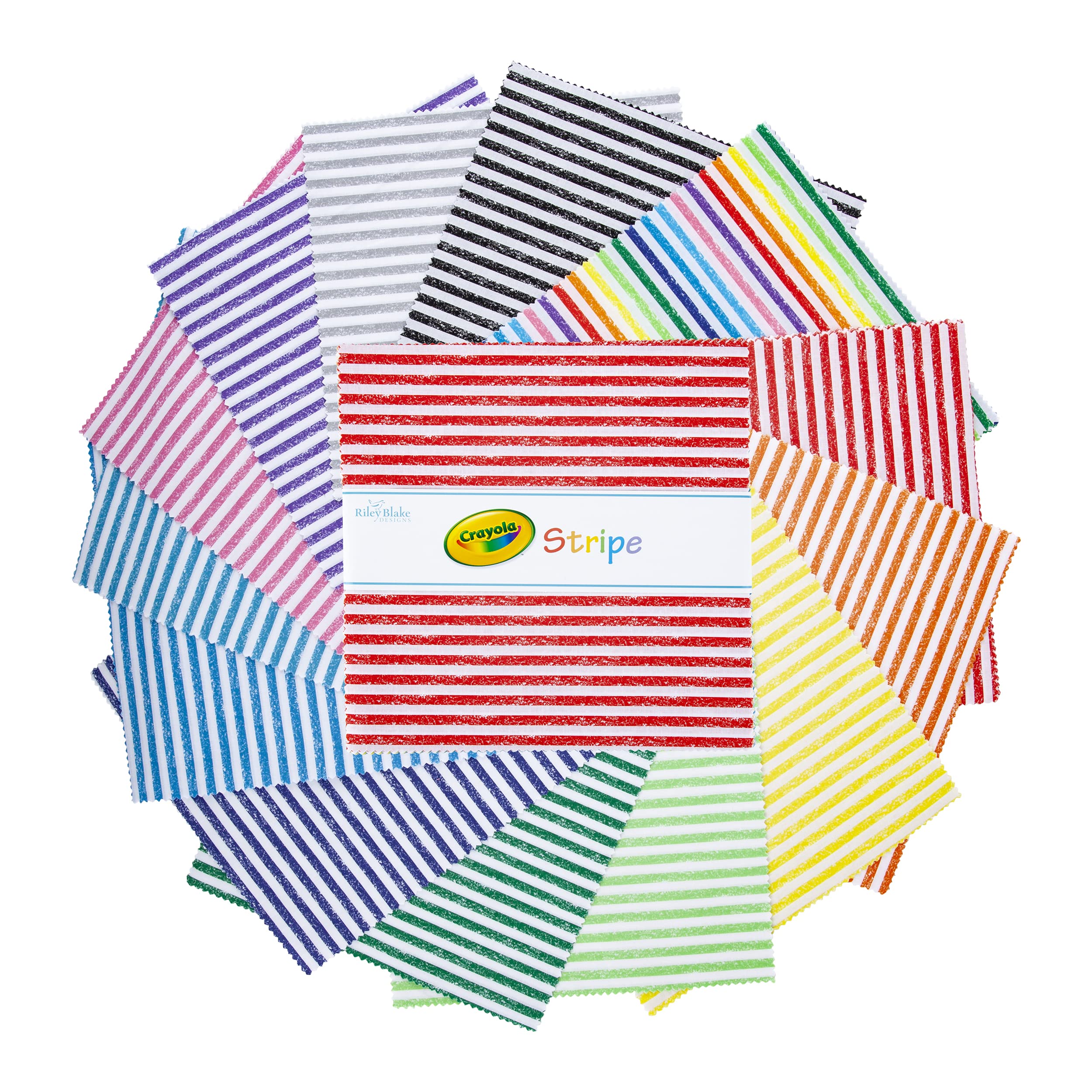 Riley Blake Designs Riley Blake Crayola Stripe 10'' Stacker 42 Pcs, Multi Yard