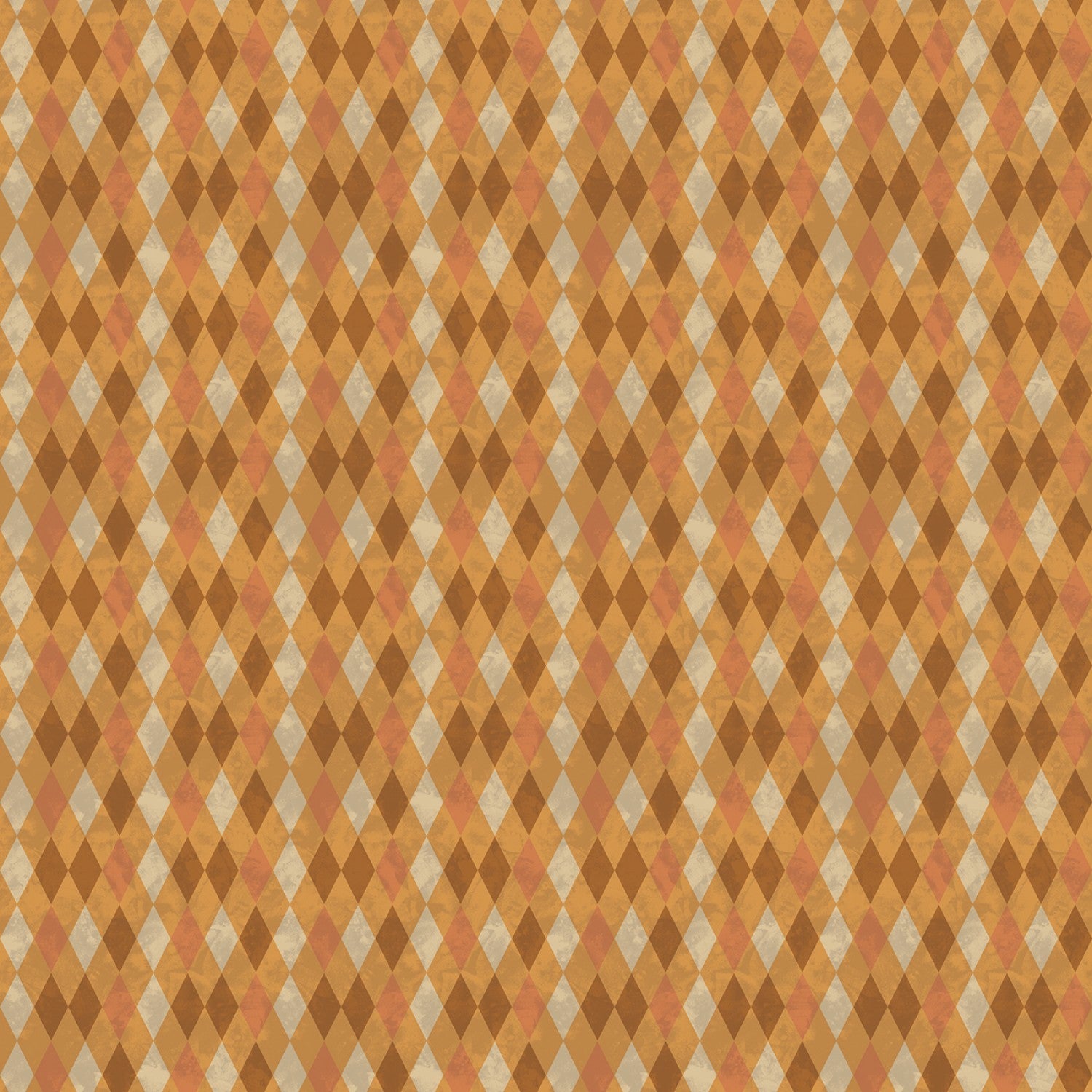 Halloween Whimsy - Diamonds Orange - (half yard)