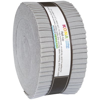 Kona Cotton Solids 2.5-inch Roll-Up - Ash (40 strips)