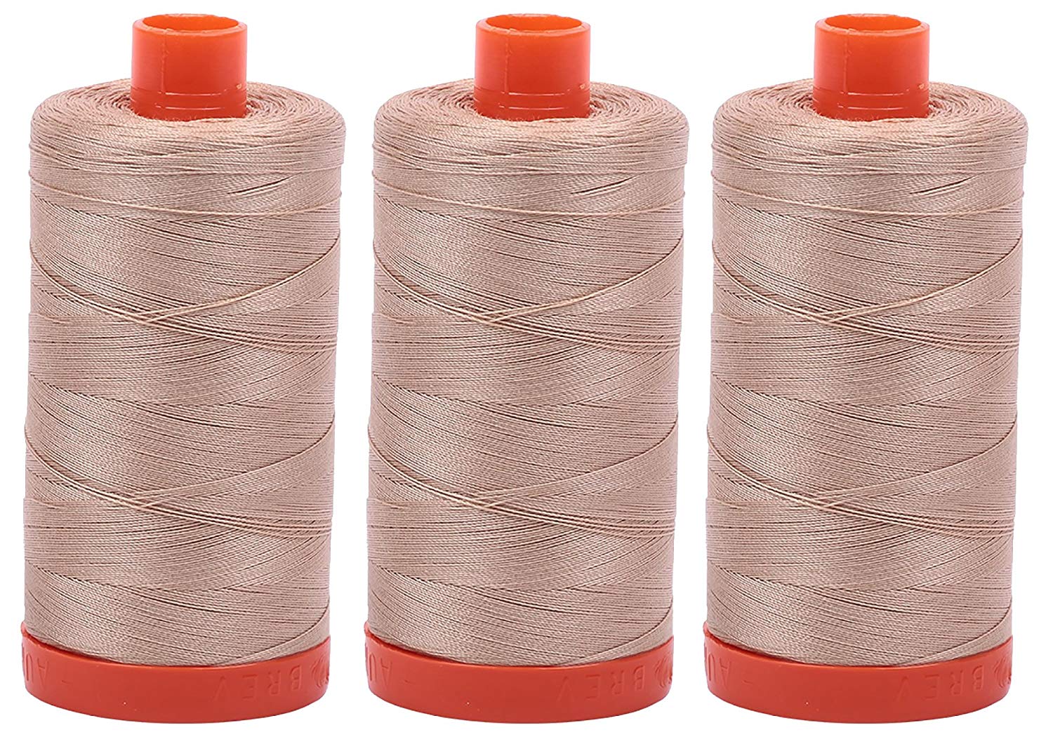 Aurifil Mako 50 wt Cotton Thread - Beige (2314) - Bundle of 3 Spools