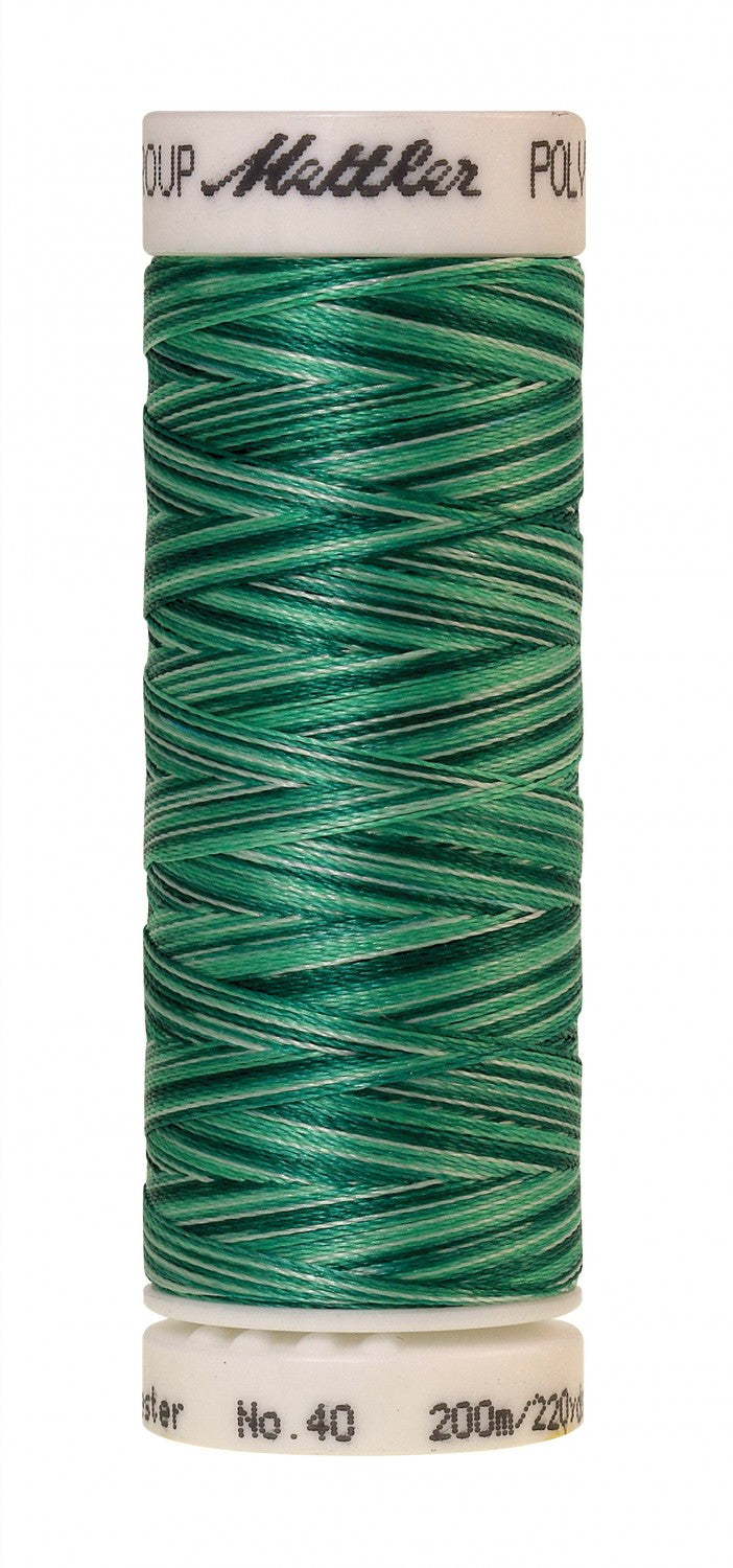 Mettler Poly Sheen Multi 40wt Trilobal Polyester Thread - 220 yds - Minty Leaves (#9931)