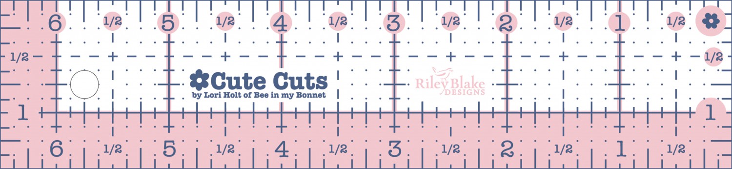 Lori Holt Cute Cuts Rectangular Ruler - 1.5 x 6.5