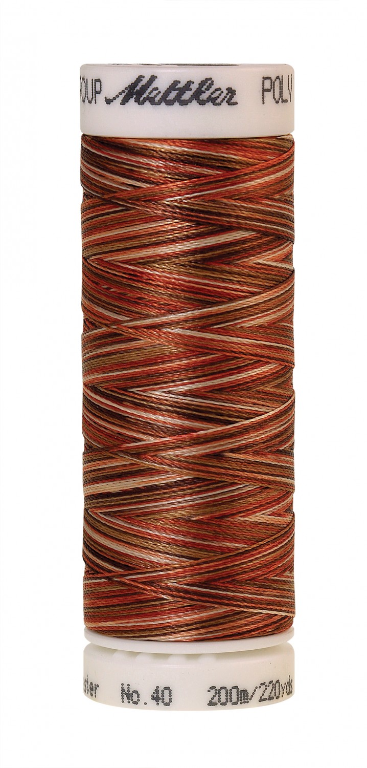 Mettler Poly Sheen Multi 40wt Trilobal Polyester Thread - 220 yds - Autumn Spice (#9302)