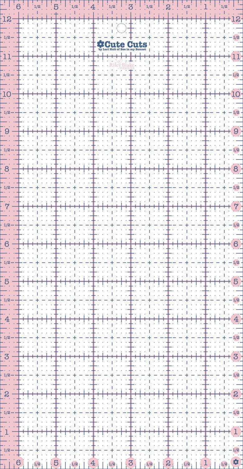 Lori Holt Cute Cuts Rectangular Ruler - 6.5 x 12.5