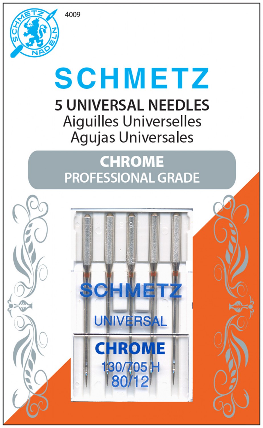 Schmetz Chrome 80/12 Universal Needles 5ct