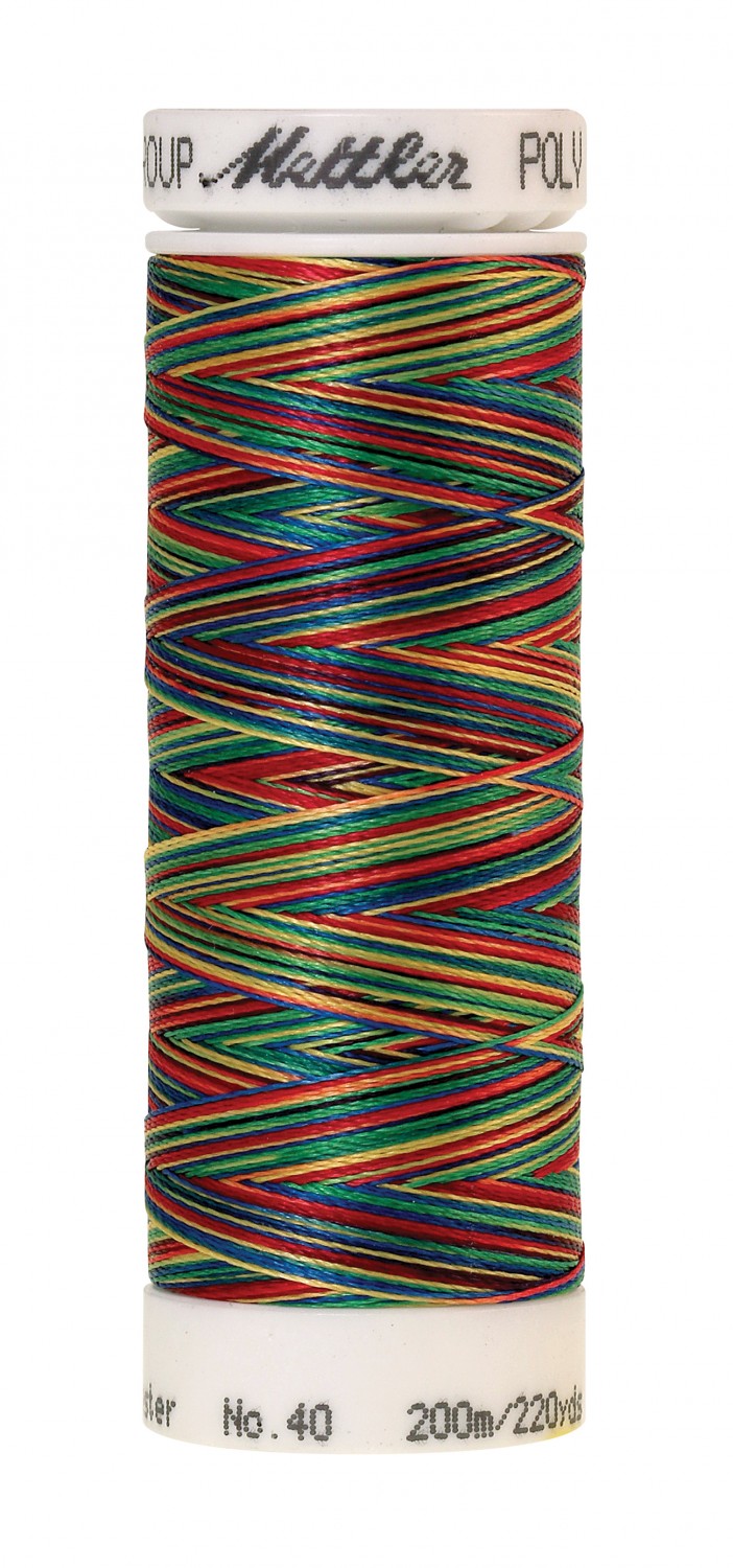 Mettler Poly Sheen Multi 40wt Trilobal Polyester Thread - 220 yds - Primary Mix (#9937)