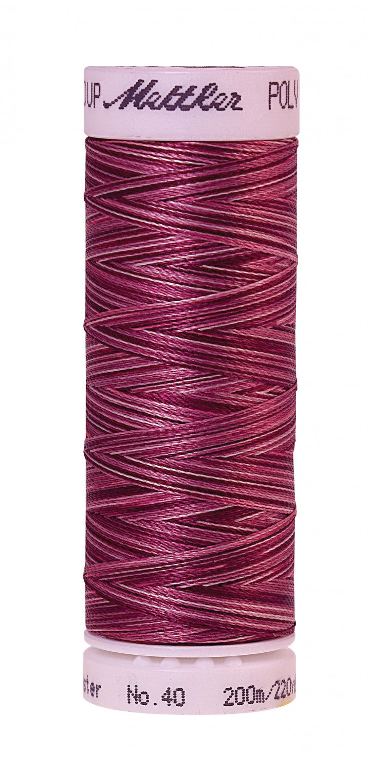 Mettler Poly Sheen Multi 40wt Trilobal Polyester Thread - 220 yds - Cranberry Frost (#9922)