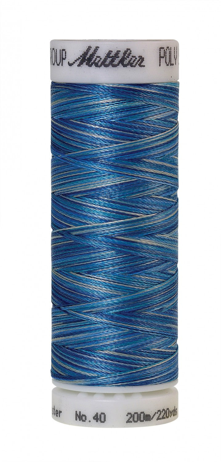 Mettler Poly Sheen Multi 40wt Trilobal Polyester Thread - 220 yds - Faded Denim (#9605)