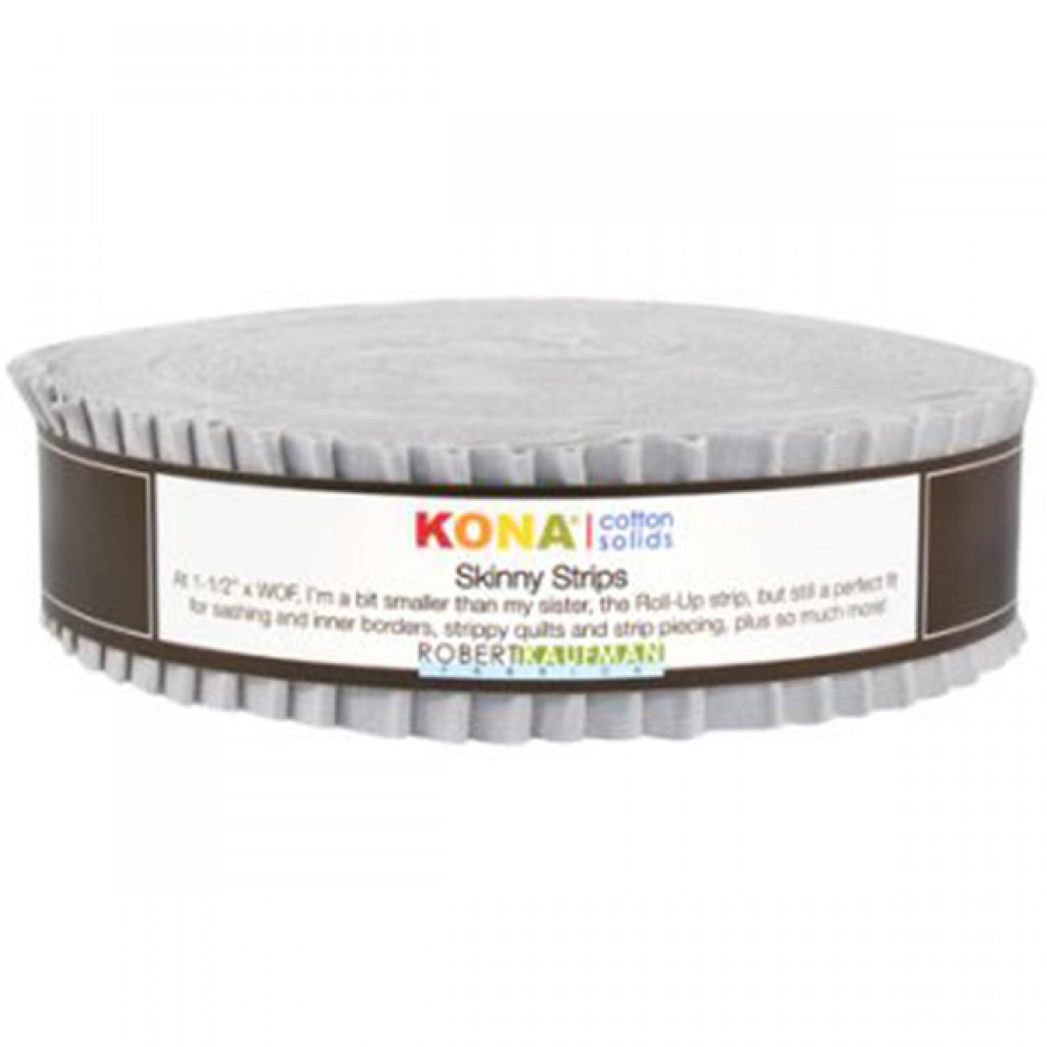 Kona Cotton Solids 1.5-inch Strips Roll-Up - Ash (40 strips)