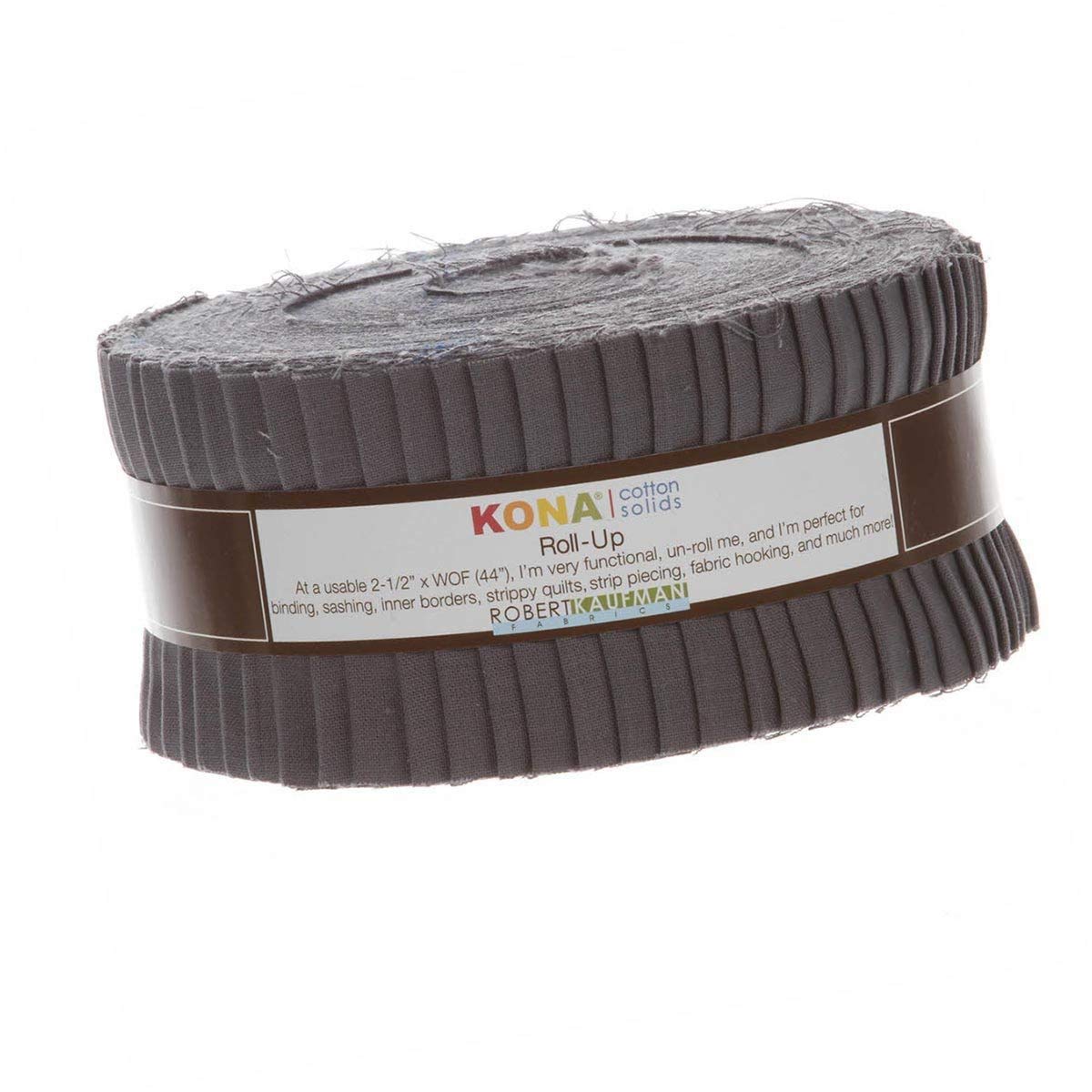Kona Cotton Solid 2.5-inch Strips Roll-Up - Coal (40 strips)