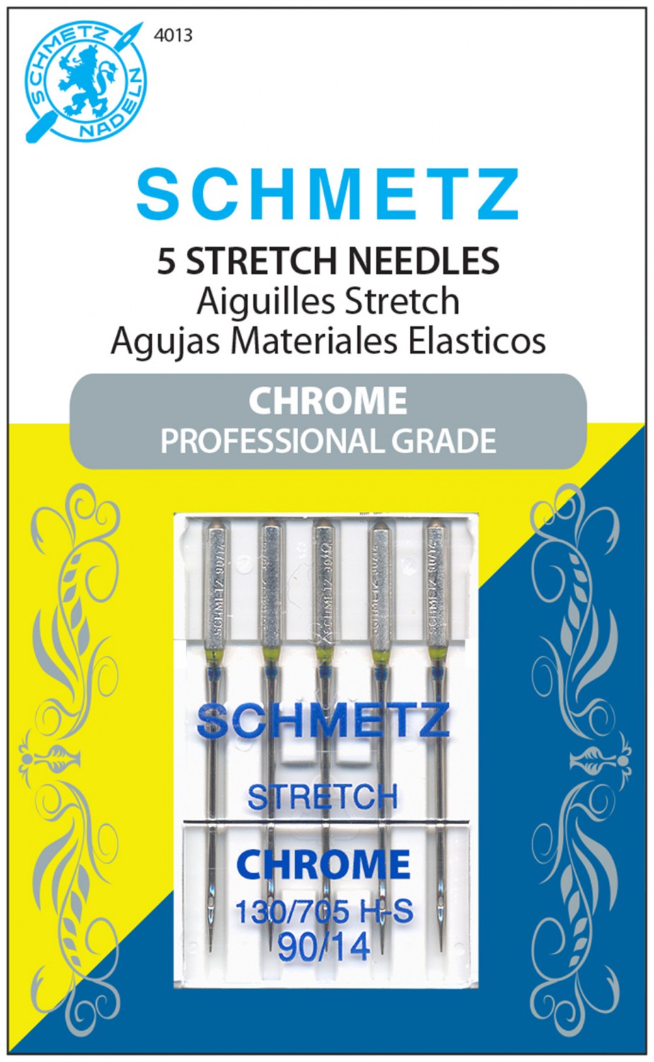 Schmetz Chrome 90/14 Stretch Needles 5ct