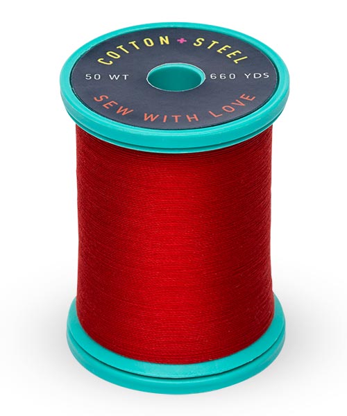 Cotton + Steel 50wt Thread by Sulky - True Red (1039)