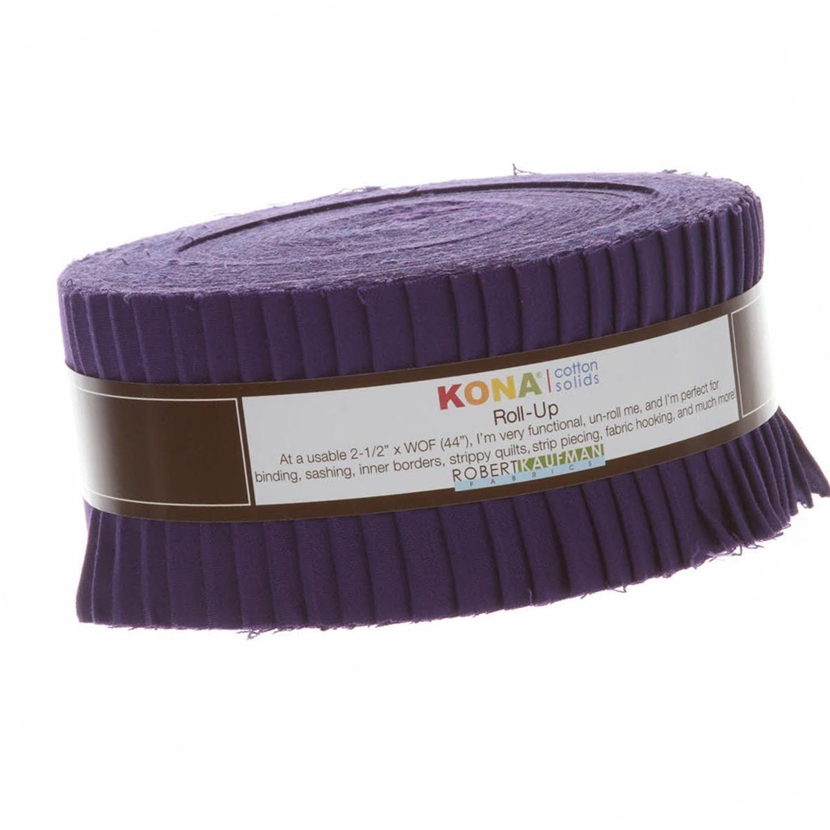 Kona Cotton Solids 2.5-inch Roll-Up - Purple (40 strips)