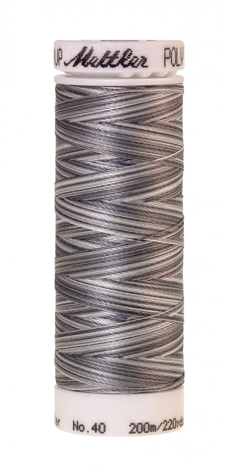 Mettler Poly Sheen Multi 40wt Trilobal Polyester Thread - 220 yds - Overcast Greys (#9920)