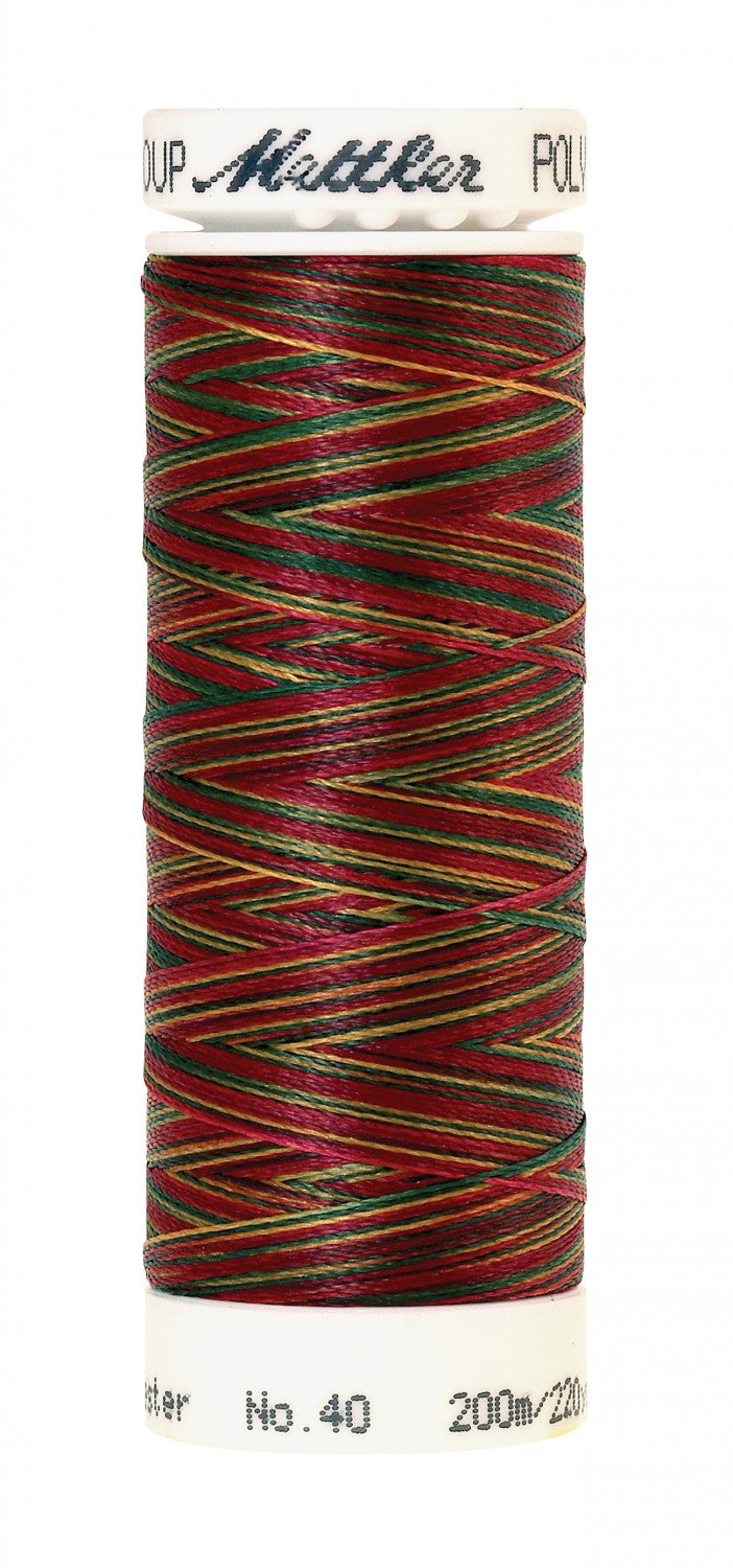 Mettler Poly Sheen Multi 40wt Trilobal Polyester Thread - 220 yds - Holiday Traditions (#9938)