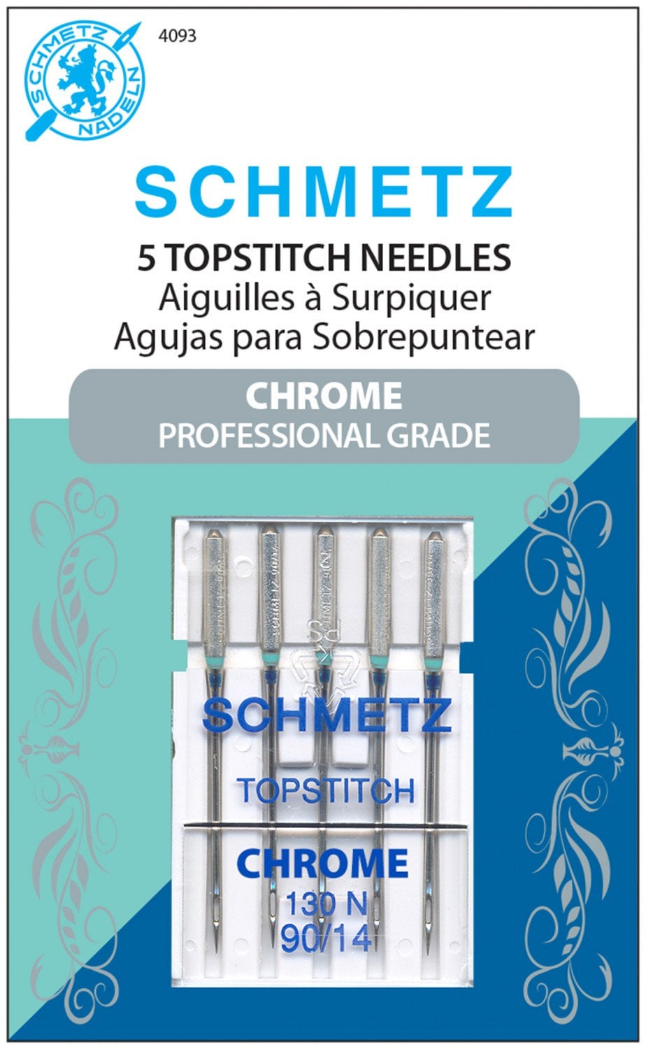 Schmetz Chrome Topstitch Needles - Size 90/14 - Item #4093