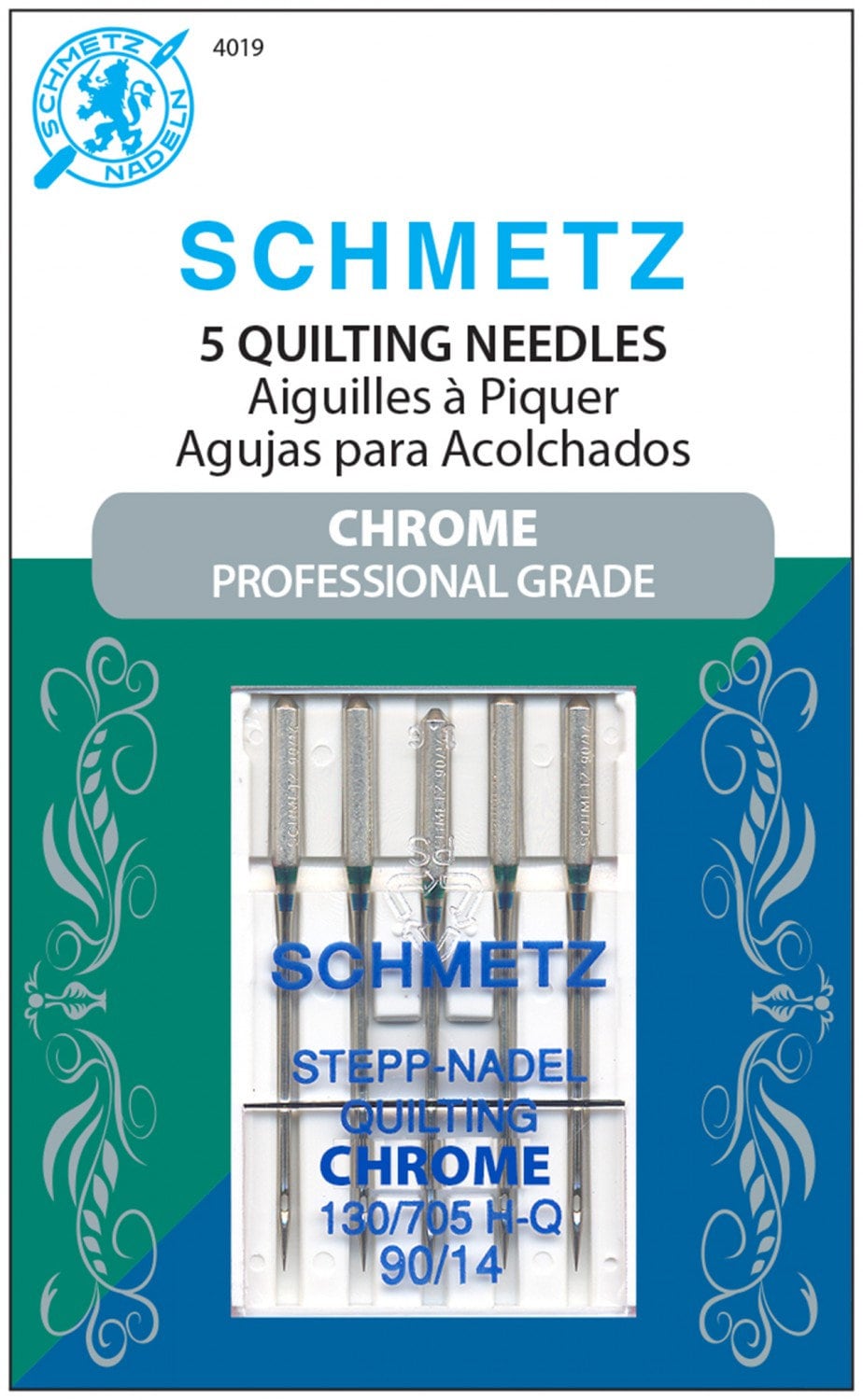 Schmetz Chrome Quilting Needles - Size 90/14 - Item #4019