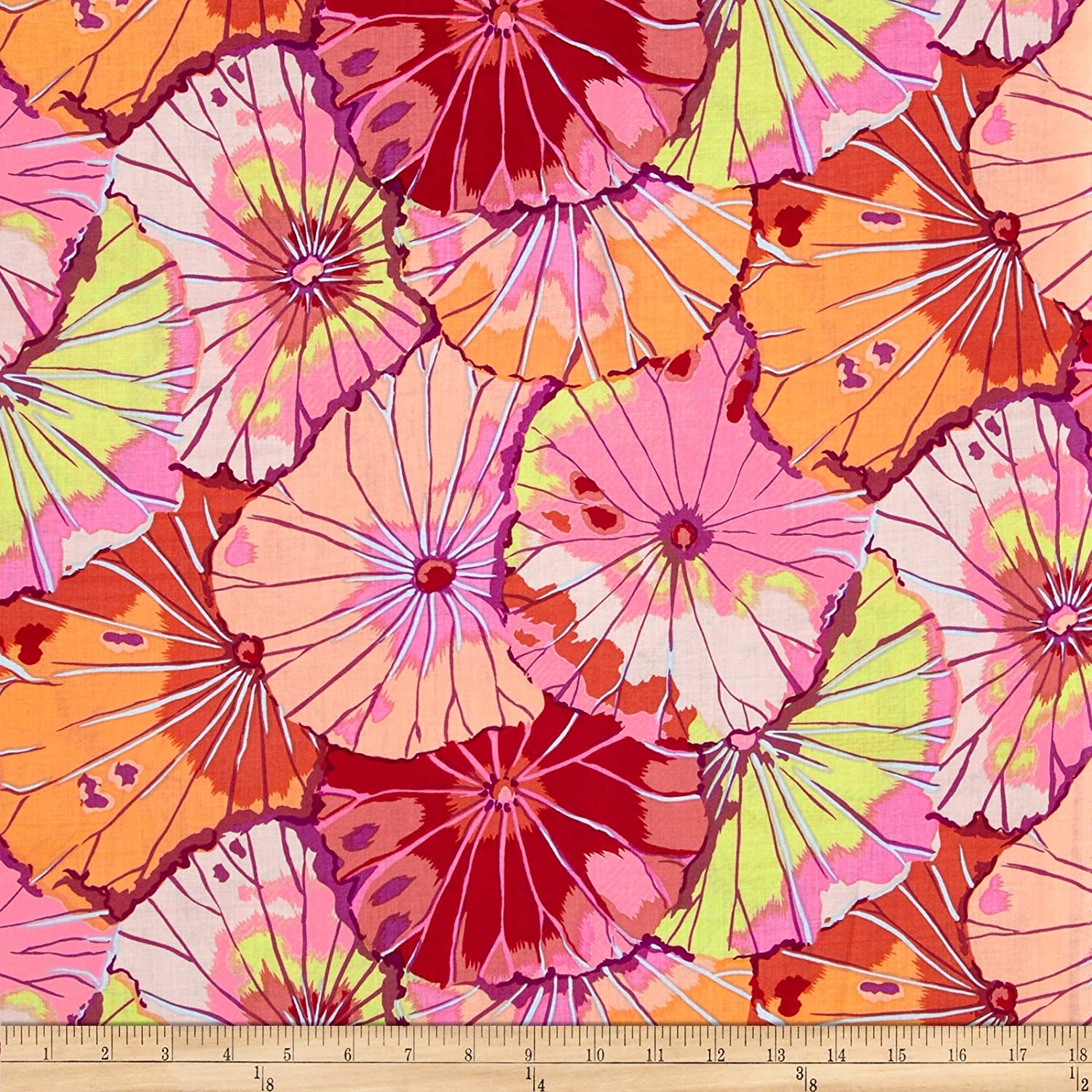 Lotus Leaf - Red by Kaffe Fassett - (half yard)